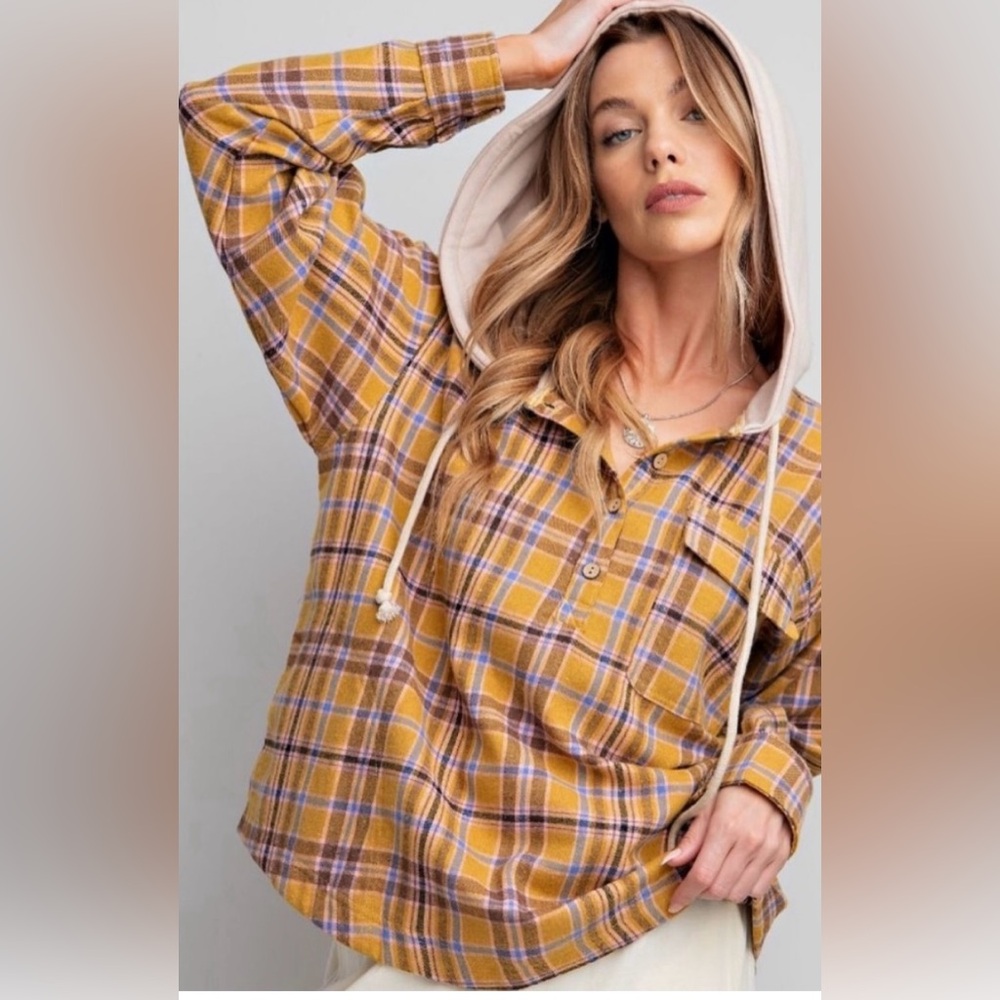 803 ❤️ EASEL PLAID PRINTED HOODIE
PULLOVER